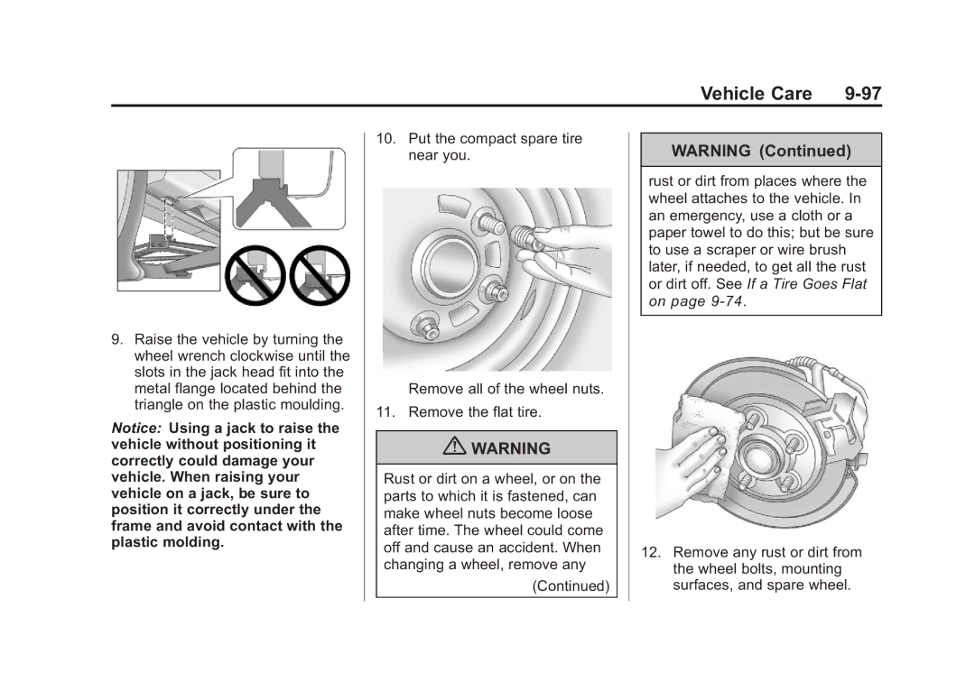 Cadillac 2010 owner manual Vehicle Care 