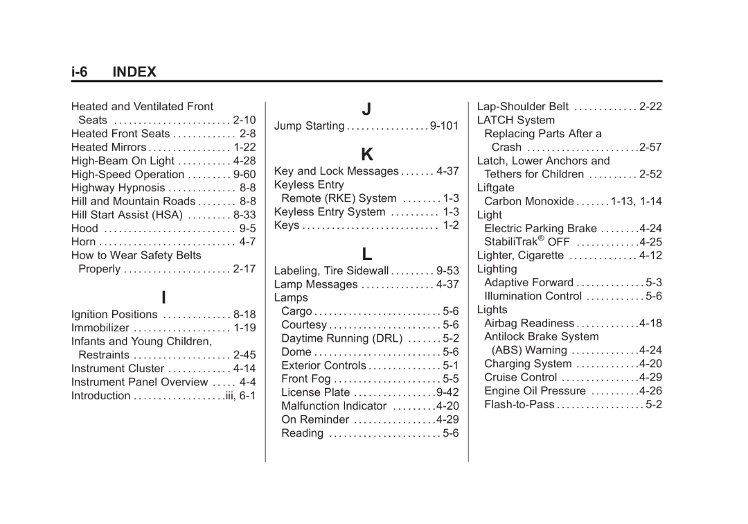 Cadillac 2010 owner manual Labeling, Tire Sidewall Lamp Messages Lamps 