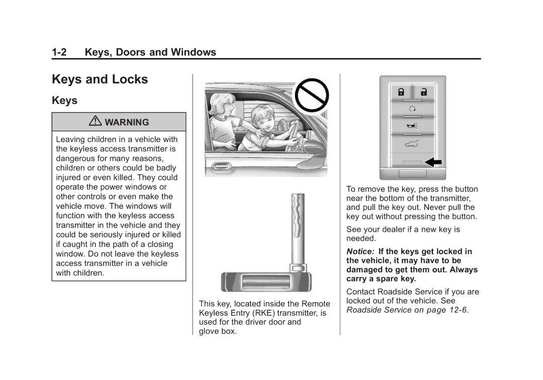 Cadillac 2010 owner manual Keys and Locks 