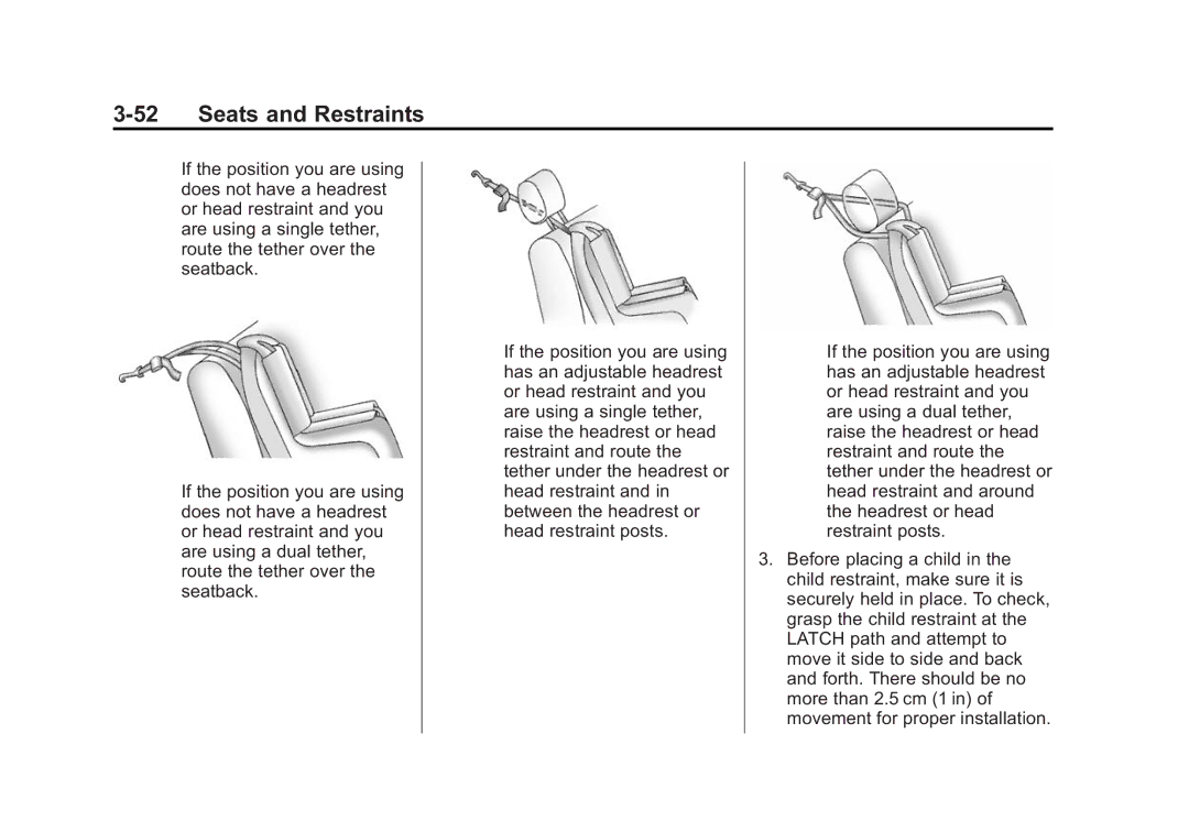 Cadillac 2015 - CRC manual Seats and Restraints 