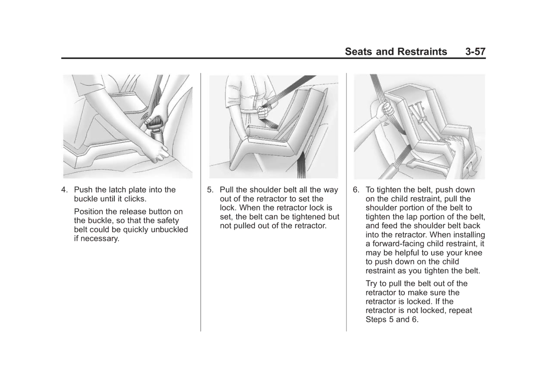 Cadillac 2015 - CRC manual Seats and Restraints 