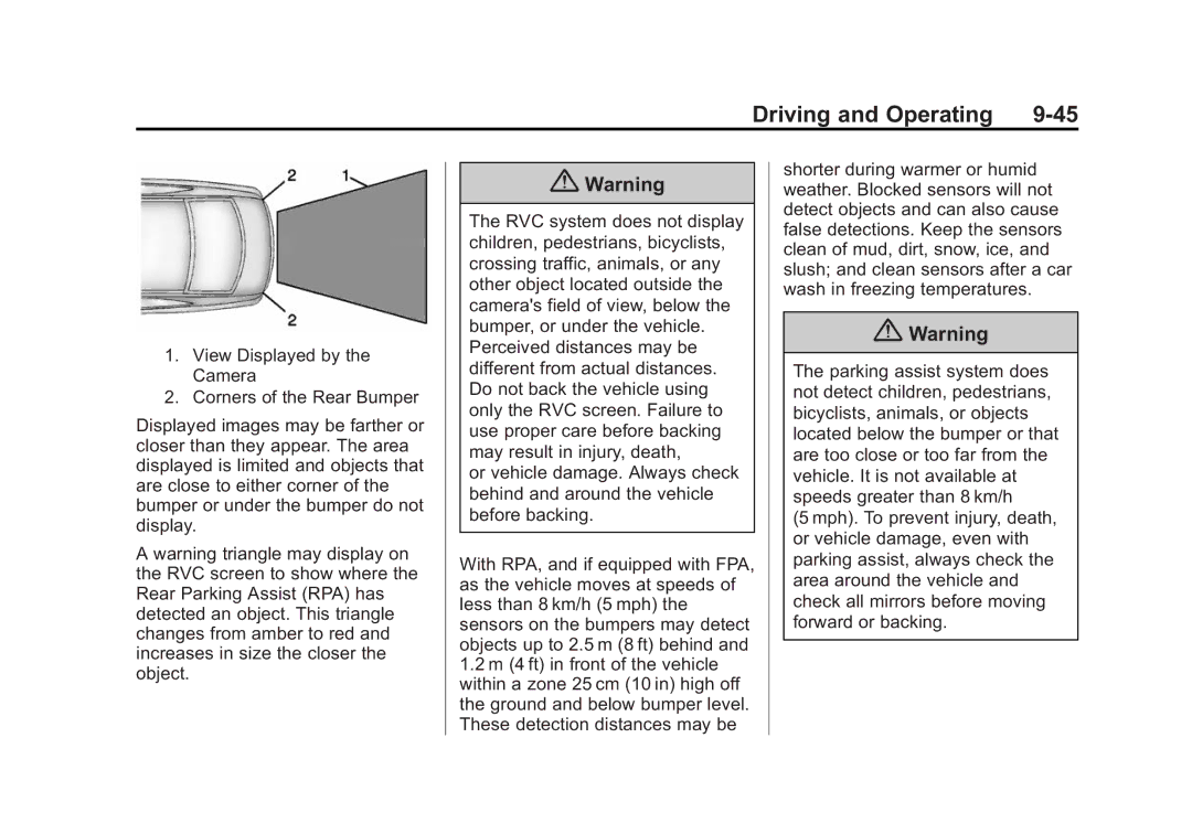 Cadillac 2015 - CRC manual Driving and Operating 