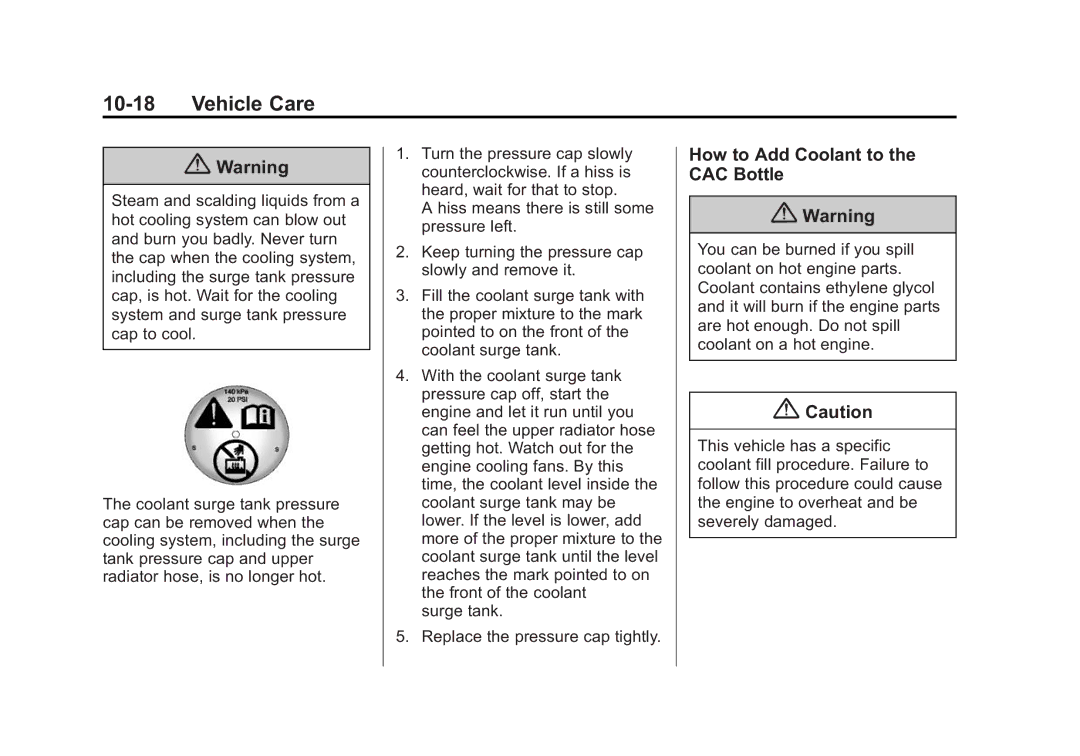 Cadillac 2015 - CRC manual How to Add Coolant to the CAC Bottle 