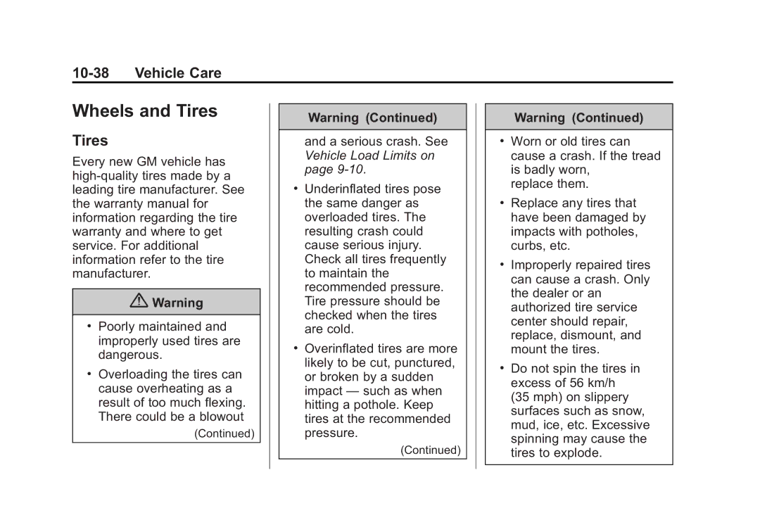 Cadillac 2015 - CRC manual Wheels and Tires 