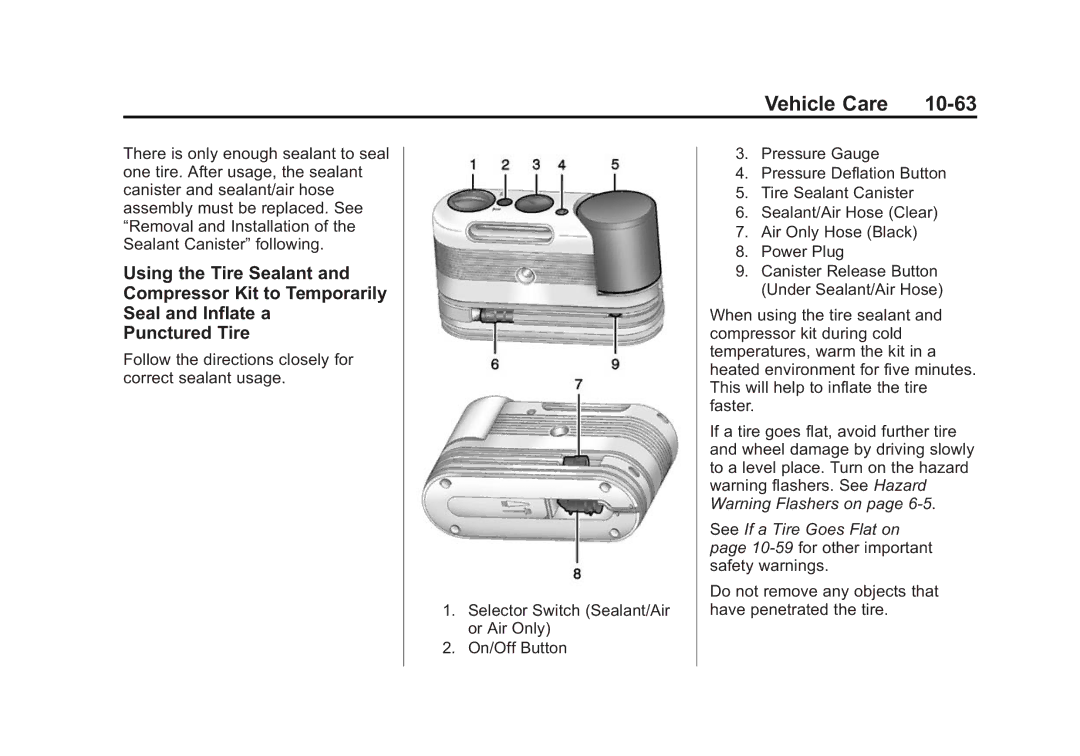 Cadillac 2015 - CRC manual Vehicle Care 10-63 