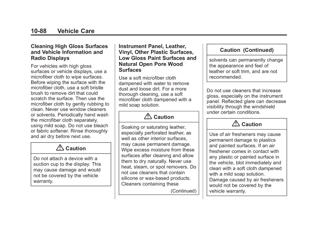 Cadillac 2015 - CRC manual Vehicle Care 