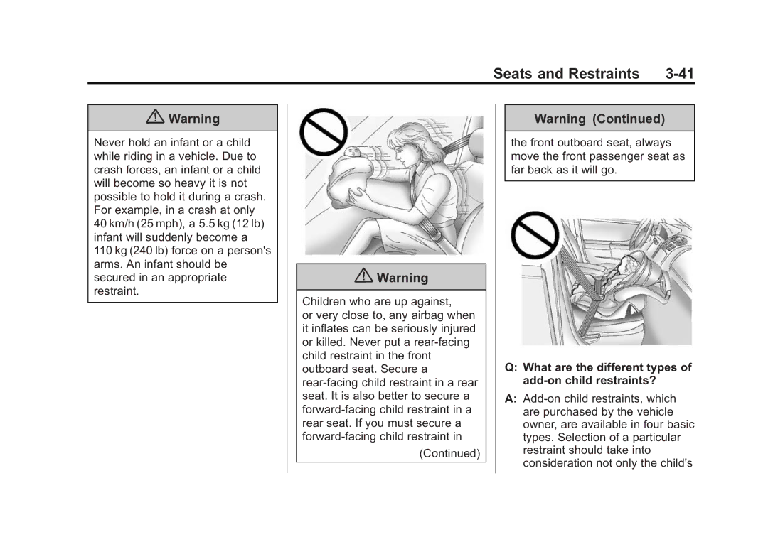 Cadillac 2015 - CRC manual What are the different types of add-on child restraints? 