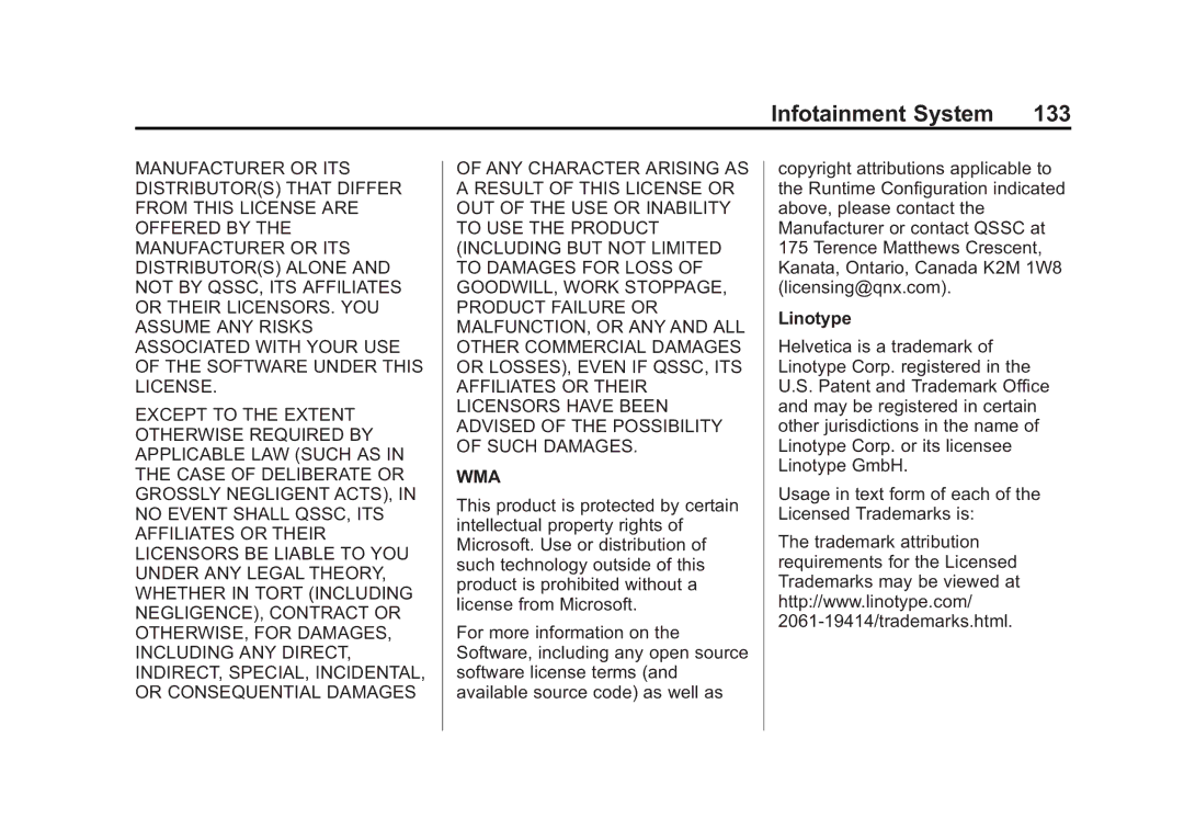 Cadillac 2015 manual Wma, Linotype 