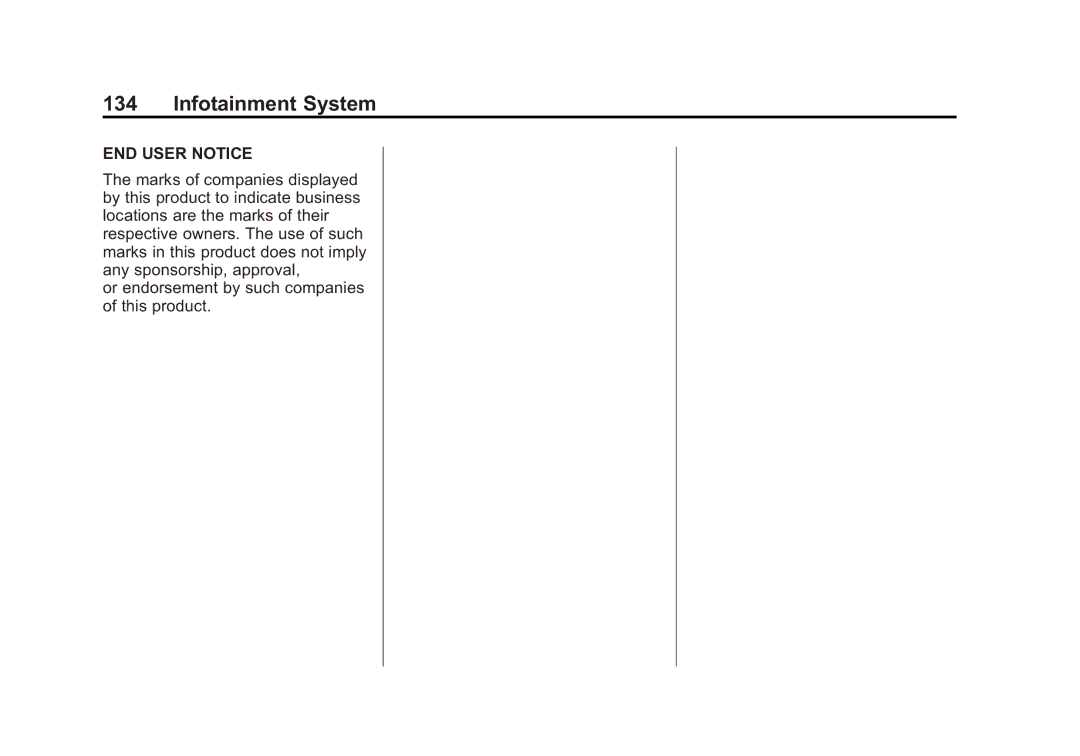 Cadillac 2015 manual END User Notice 