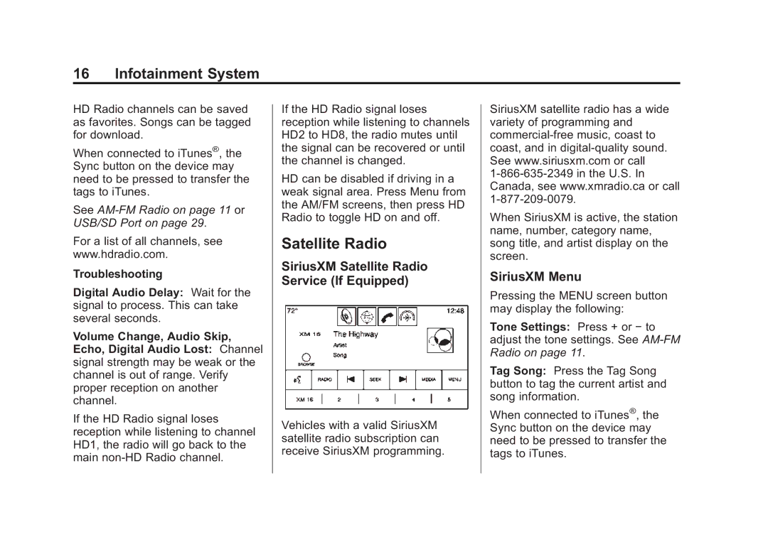 Cadillac 2015 manual SiriusXM Satellite Radio Service If Equipped, SiriusXM Menu 