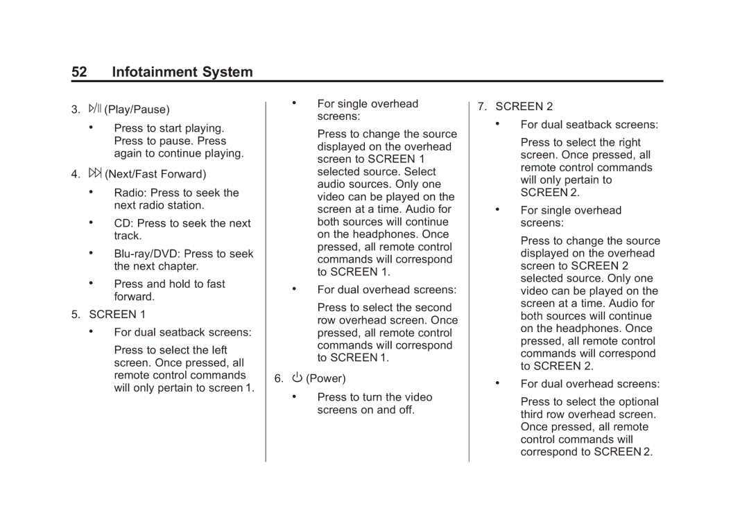 Cadillac 2015 manual Screen 