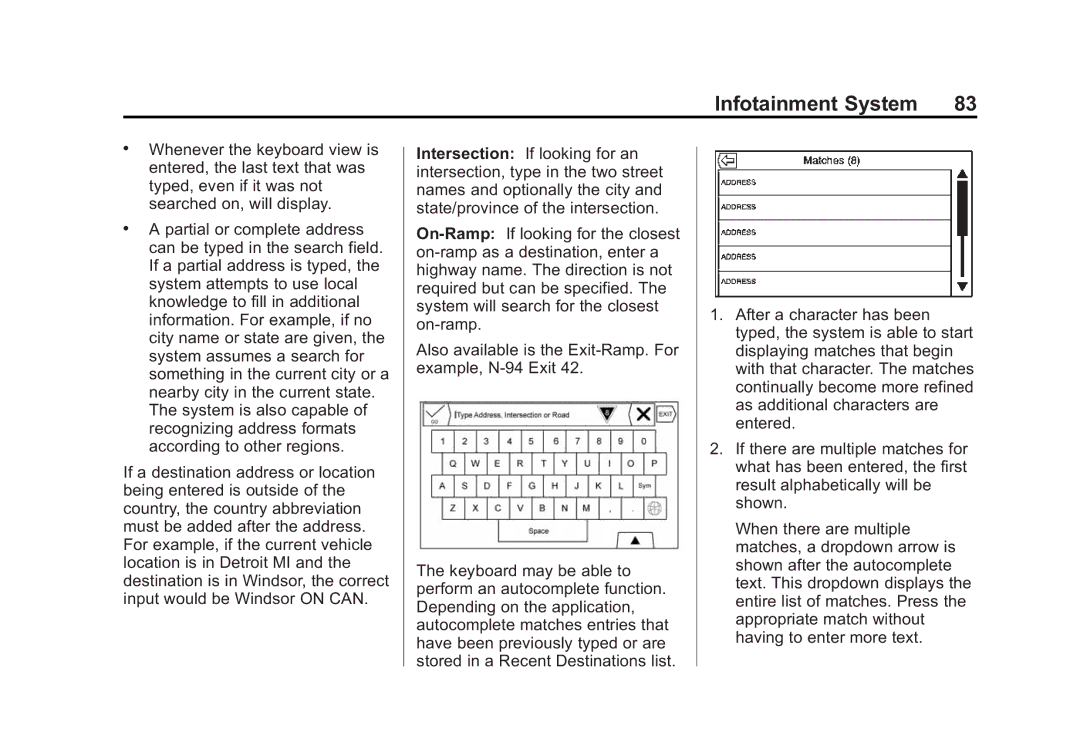 Cadillac 2015 manual Infotainment System 