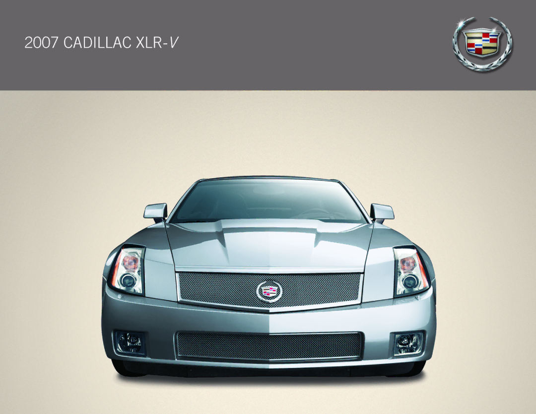 Cadillac manual Cadillac XLR-V 