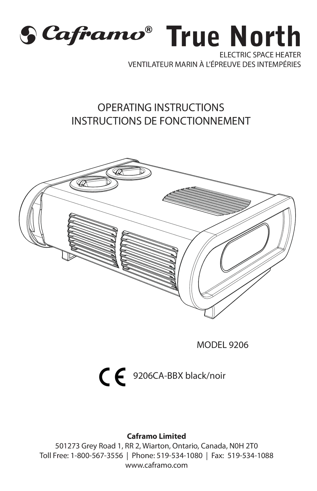 Caframo 9206 operating instructions True North 