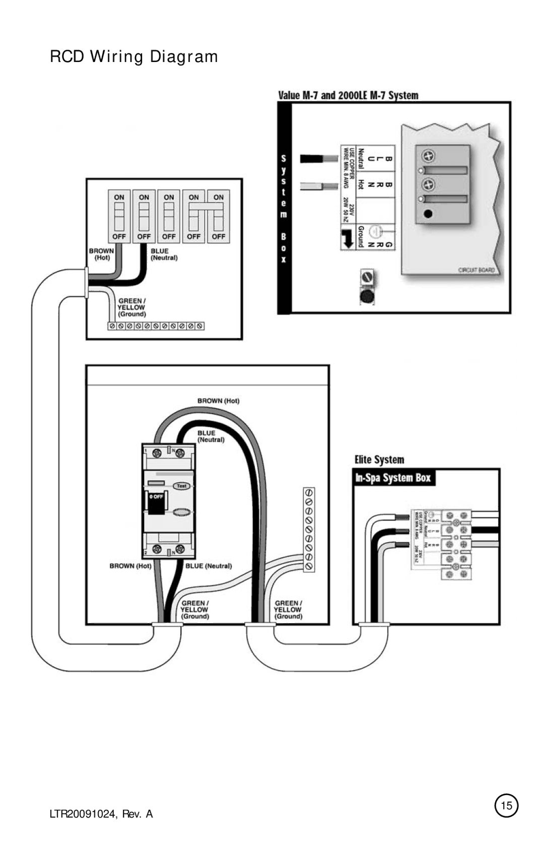 Cal Flame A534, A734B, A515, A734L, A726B, A726L, A526 manual RCD Wiring Diagram 