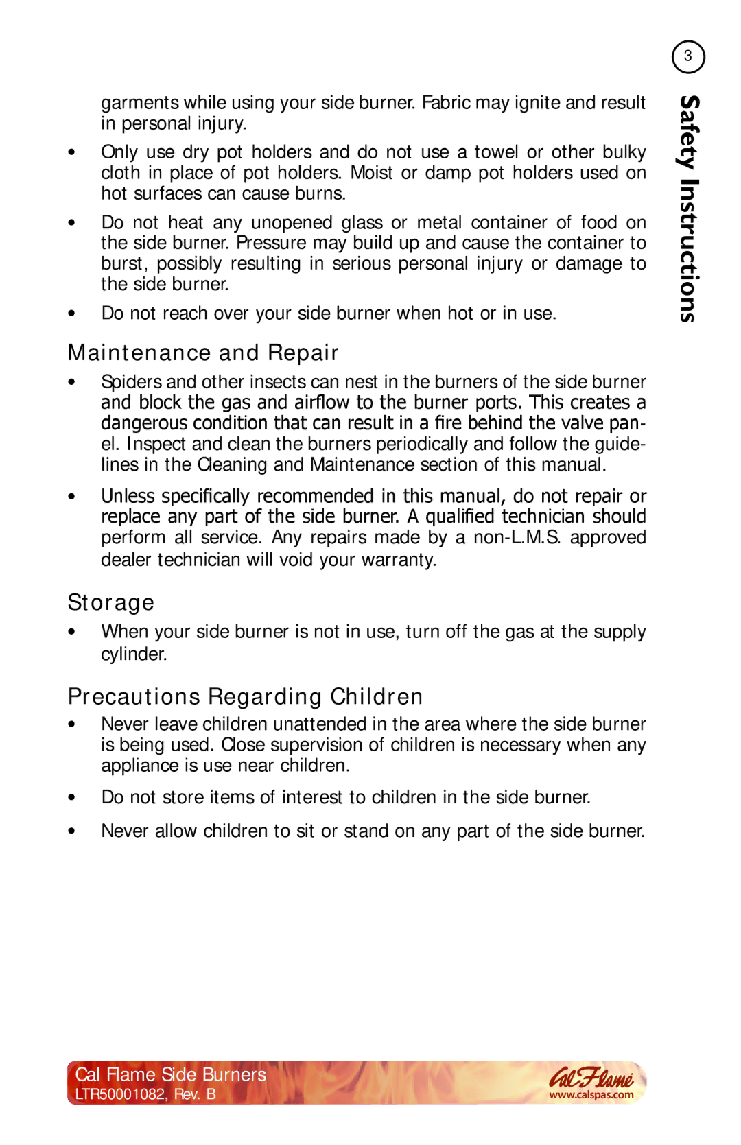 Cal Flame BBQ08899P, BBQ08852P, BBQ08954P, BBQ08953P manual Maintenance and Repair, Storage, Precautions Regarding Children 