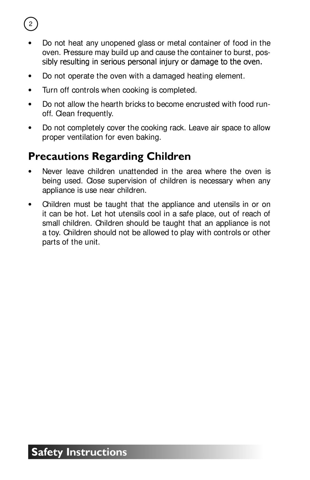 Cal Flame BBQ10967E manual Precautions Regarding Children, Safety Instructions 