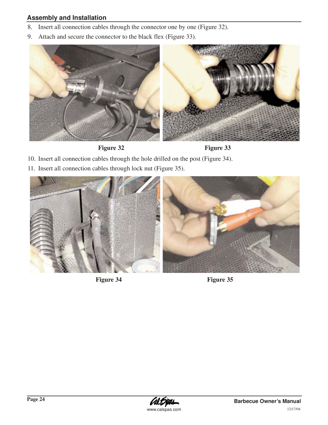 Cal Flame G3000 owner manual Assembly and Installation 