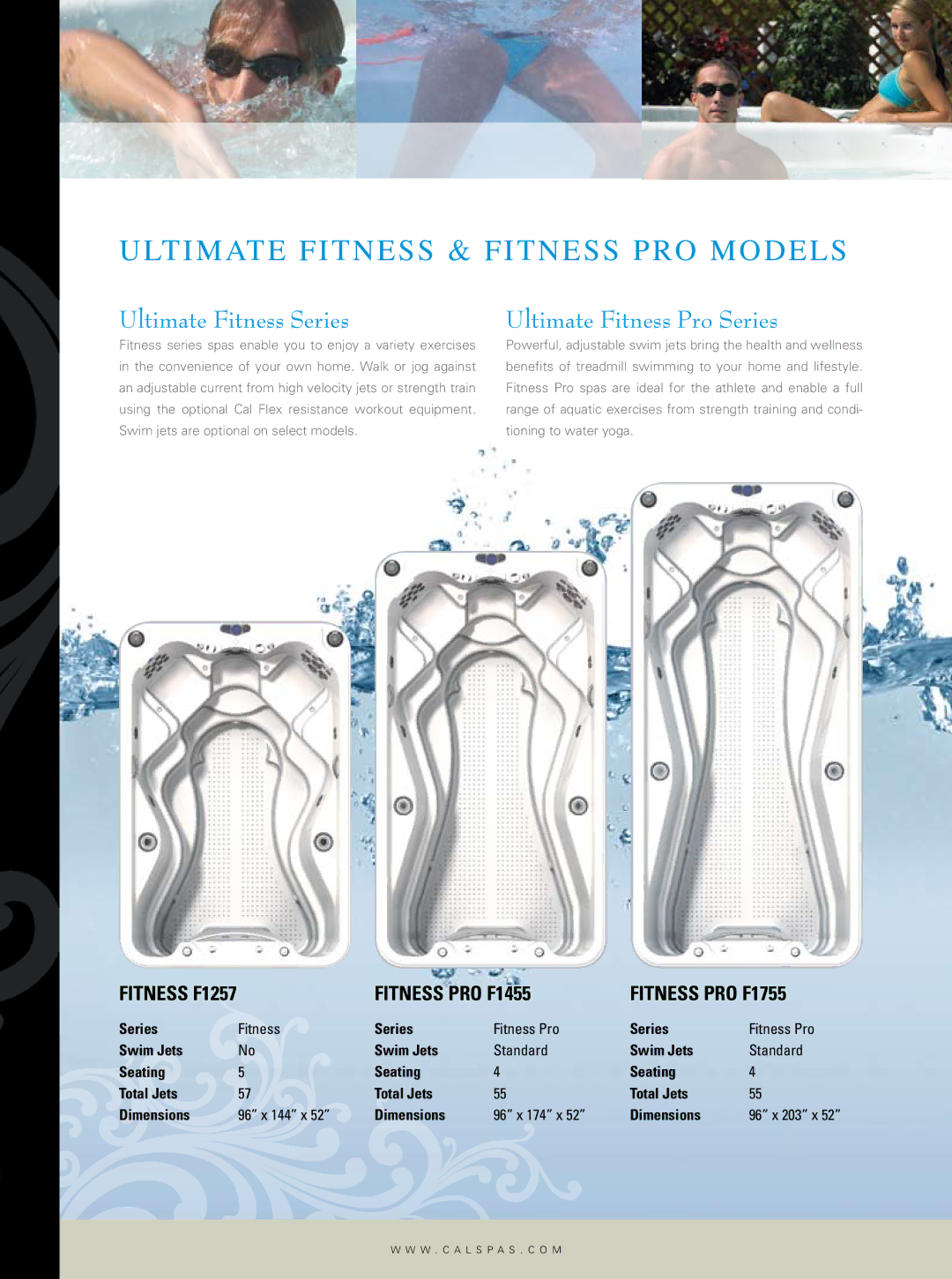 Cal Flame Hot Tub manual Ultimate Fitness & Fitness PRO Models, Ultimate Fitness Series 