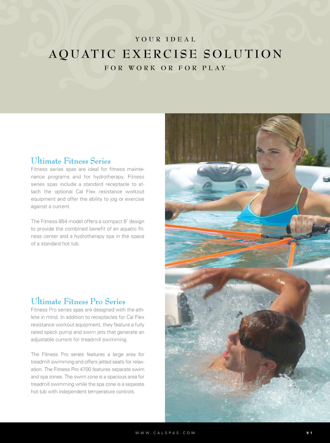 Cal Flame Hot Tub manual Aquatic Exercise Solution 