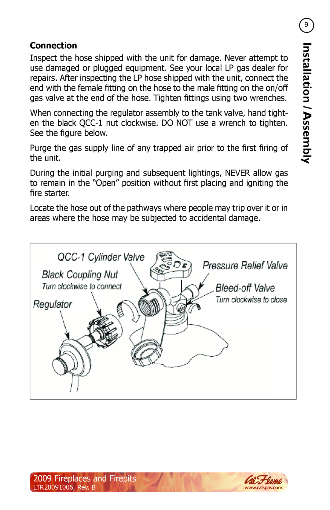 Cal Flame LTR20091006 manual Connection 