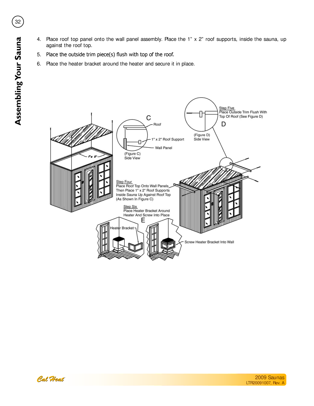 Cal Spas Saunas manual Assembling SaunaYour 