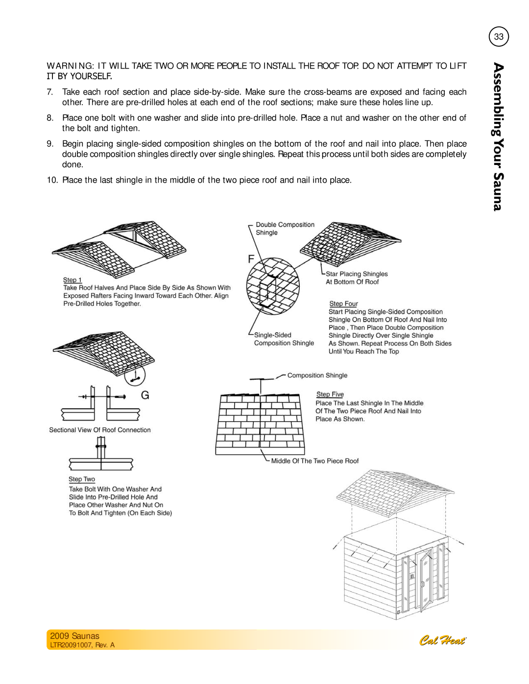 Cal Spas Saunas manual 