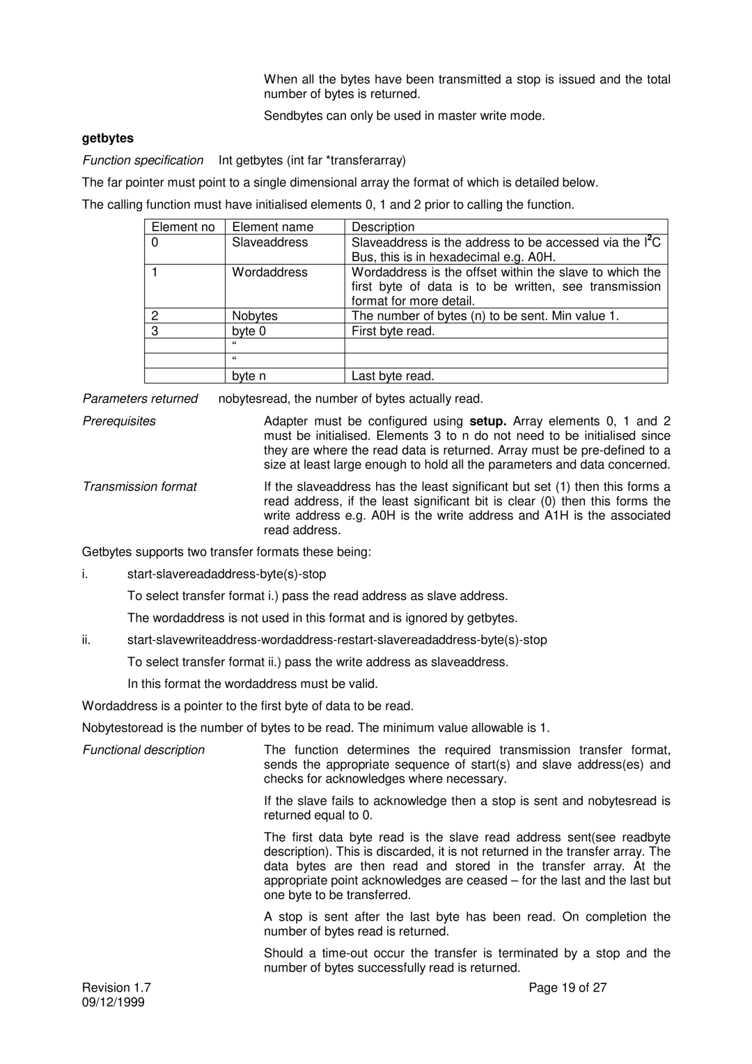 Calibre UK ICA93LV user manual Getbytes 