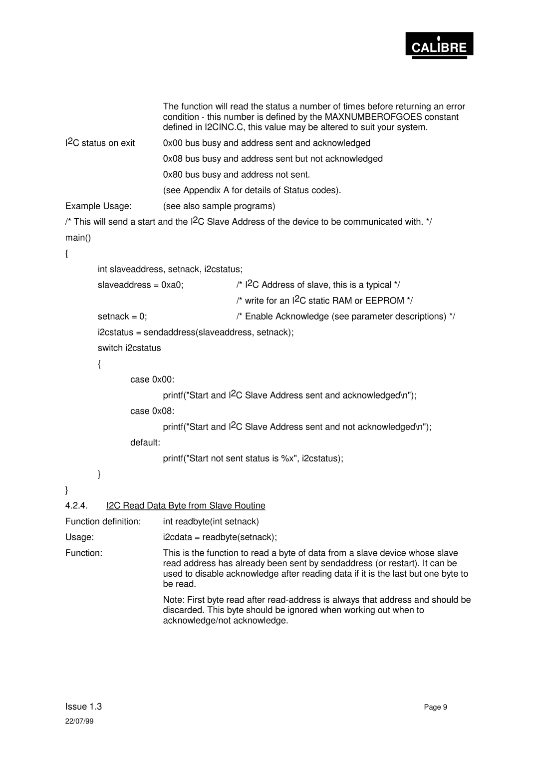 Calibre UK PICA93LV user manual Calibre 