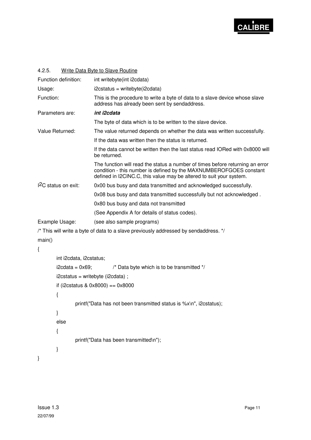 Calibre UK PICA93LV user manual Calibre 