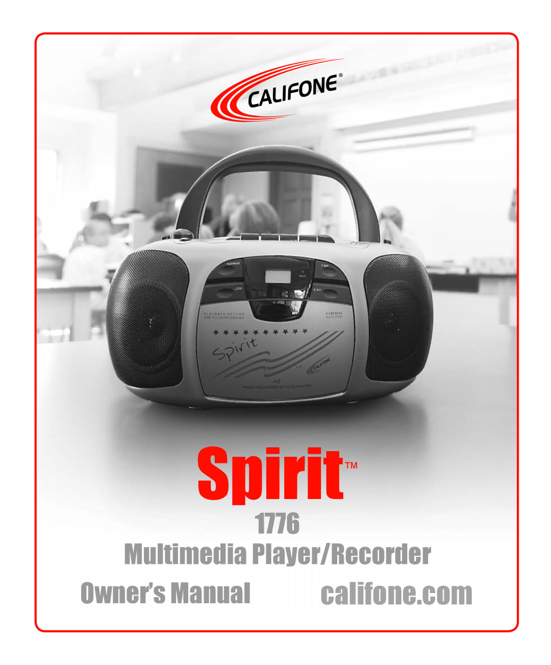 Califone 1776 owner manual Spirit 