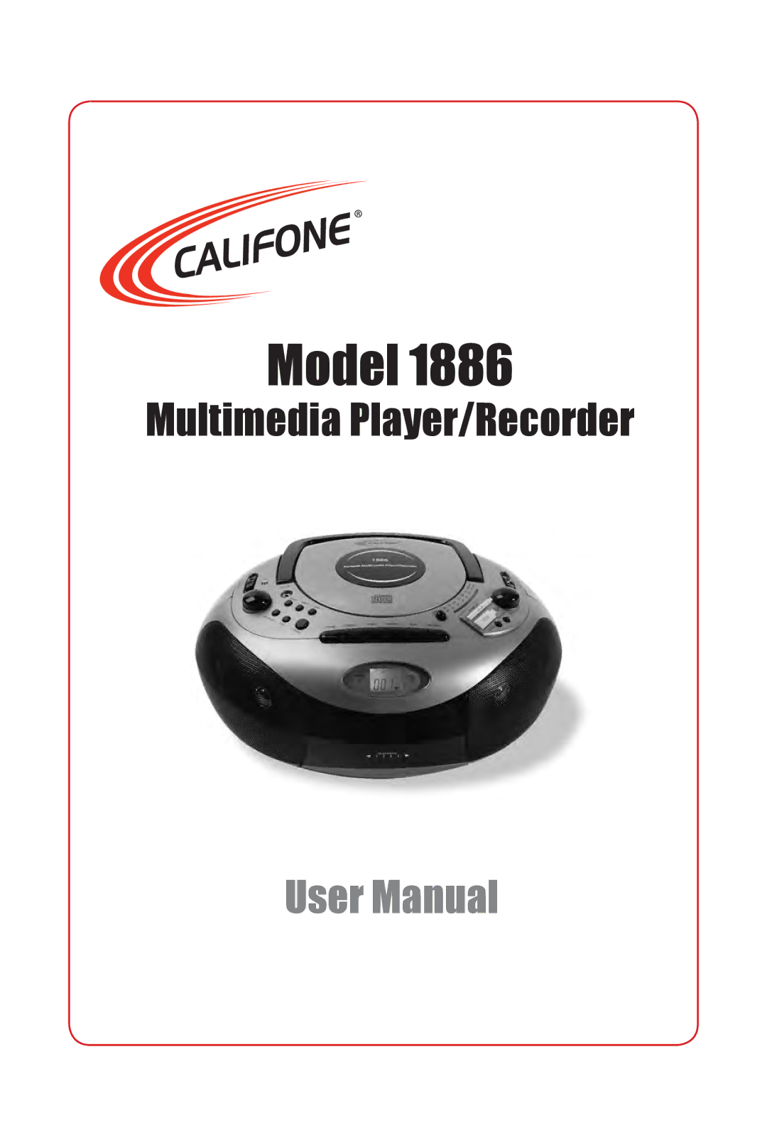 Califone 1886 user manual Model 