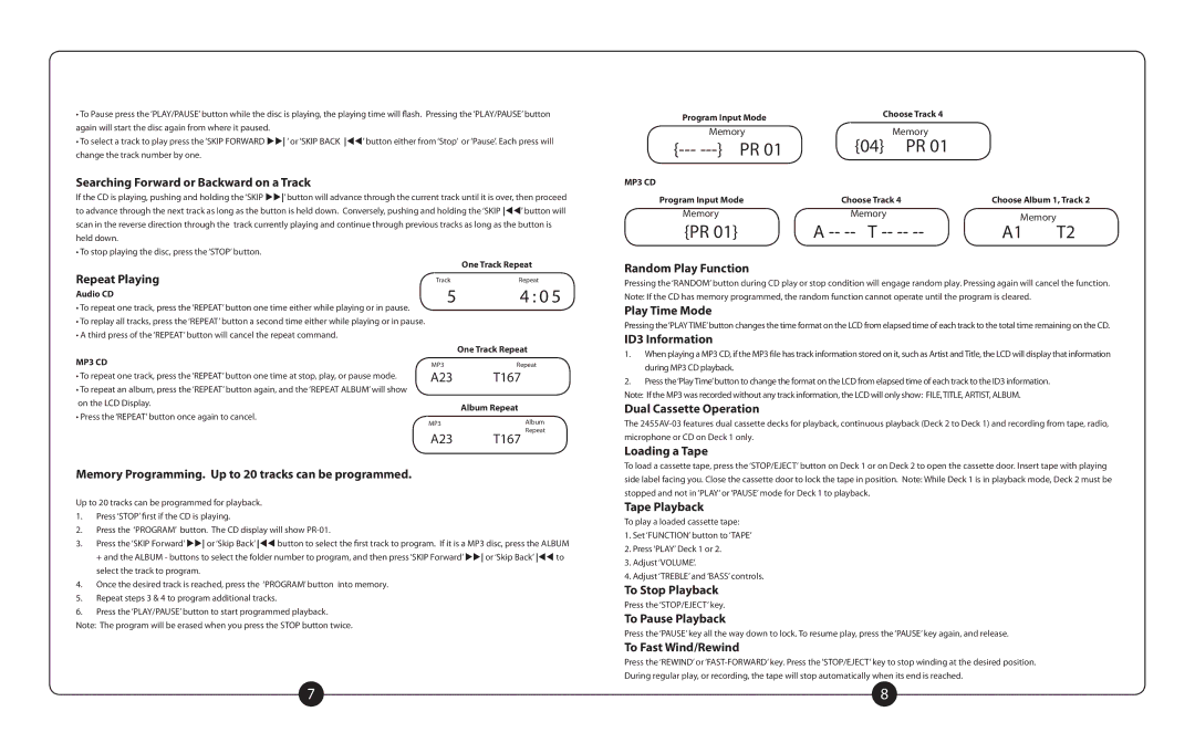 Califone 2455AV-03 important safety instructions 04 PR 