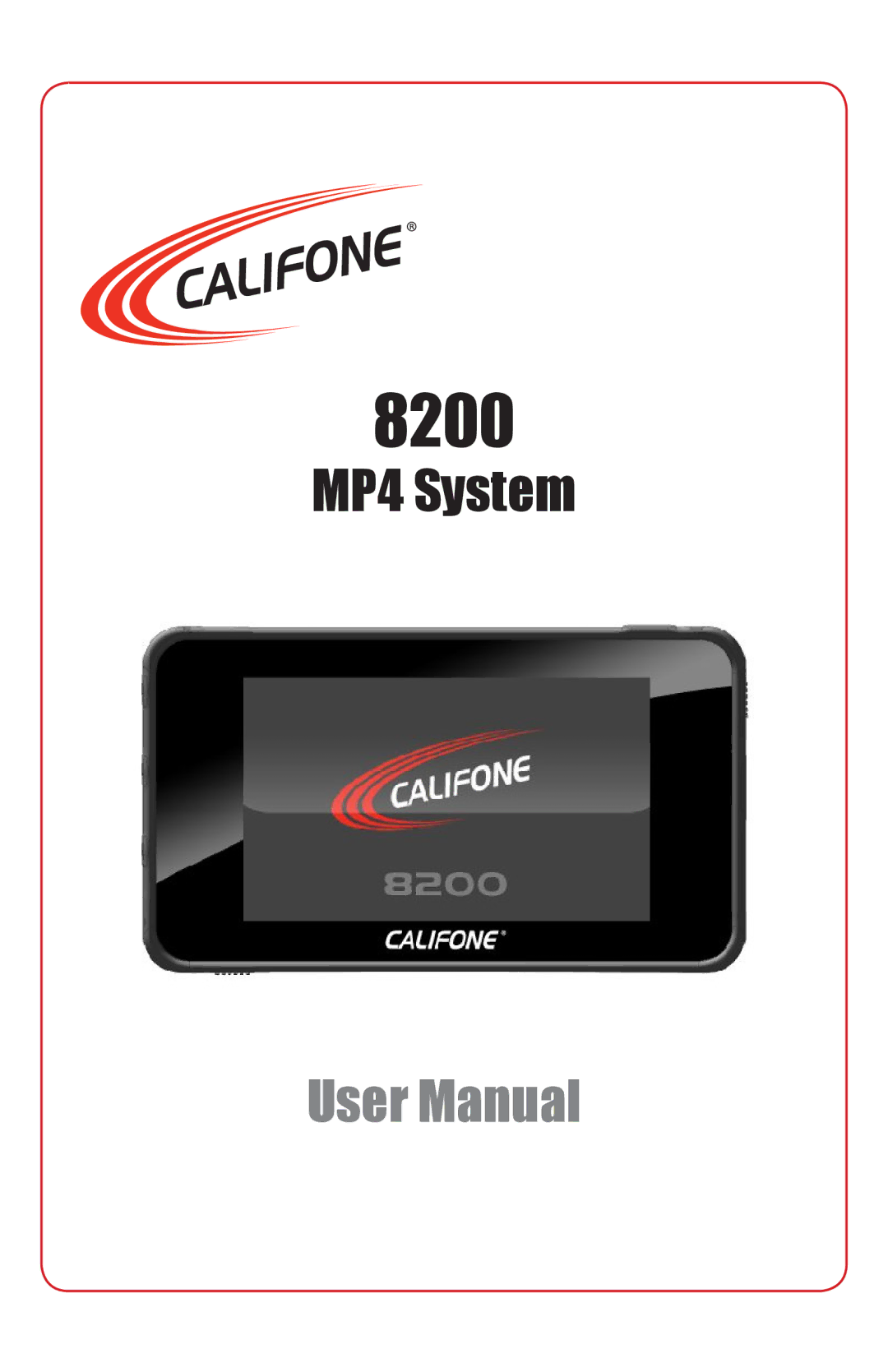 Califone 8200 user manual 