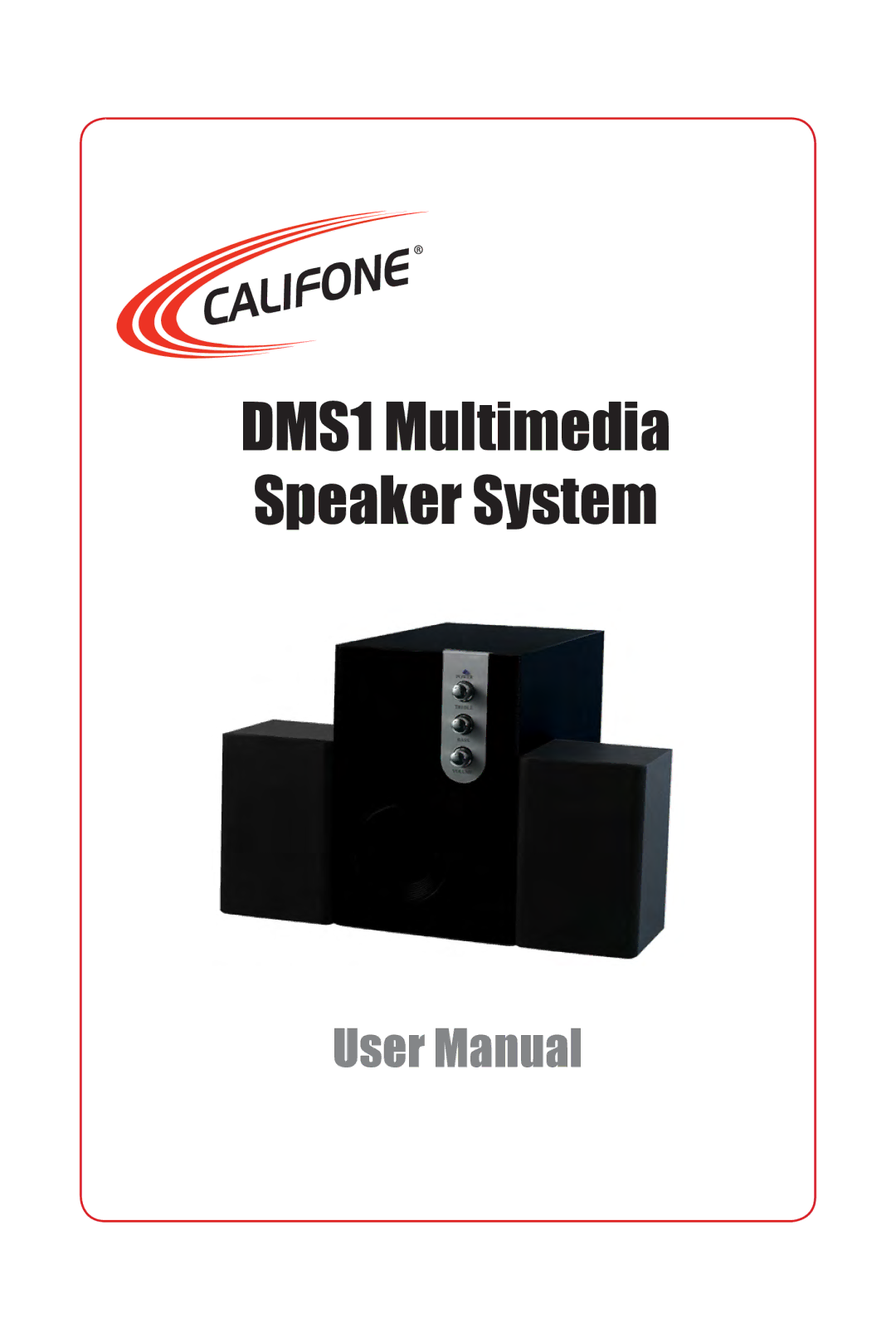 Califone user manual DMS1 Multimedia Speaker System 