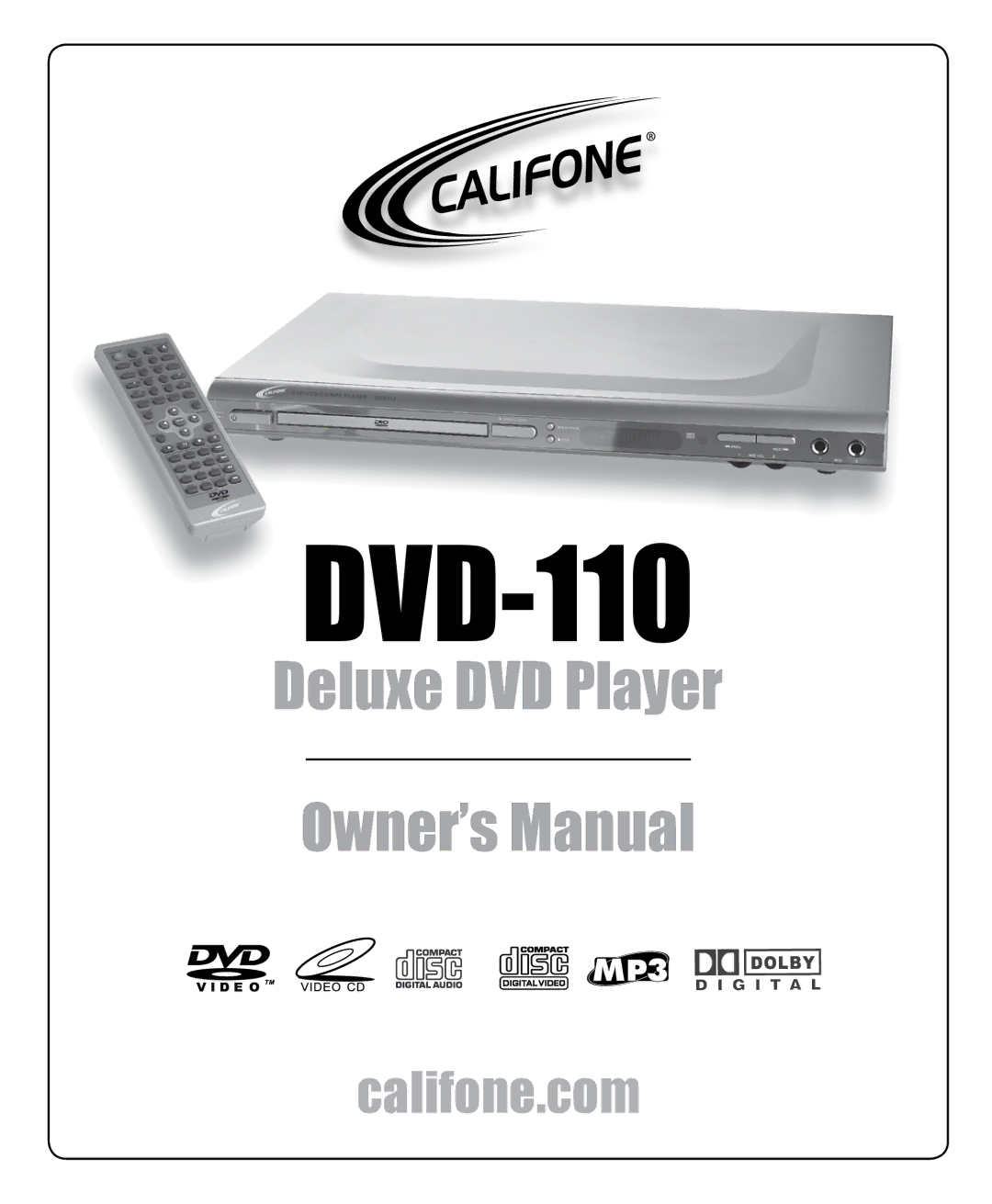 Califone DVD-110 owner manual 