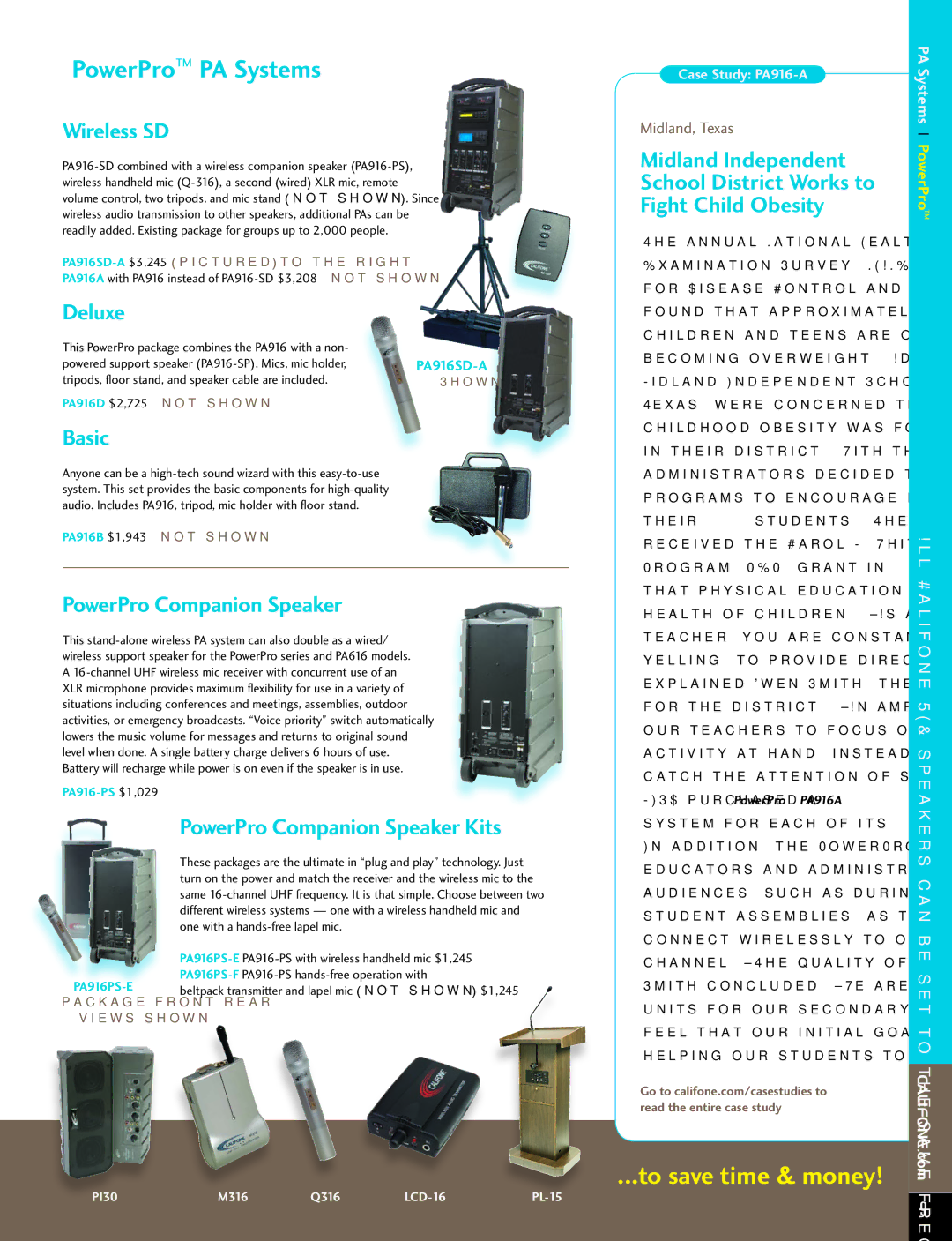 Califone PI30-IRSYS manual To save time & money 