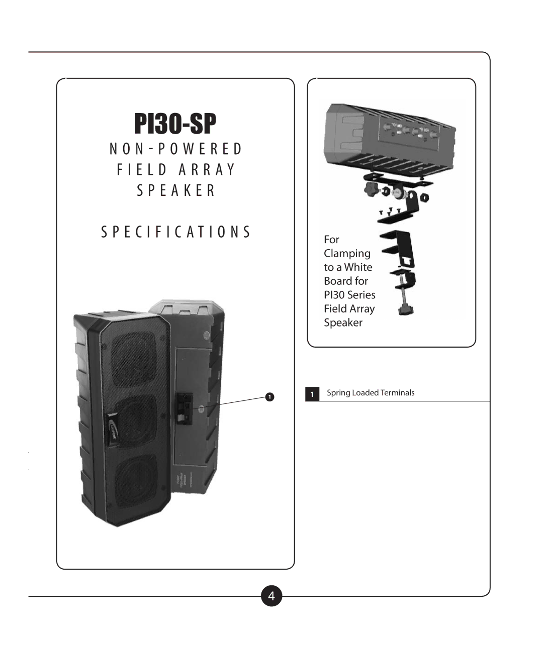 Califone PI30-PS owner manual PI30-SP 