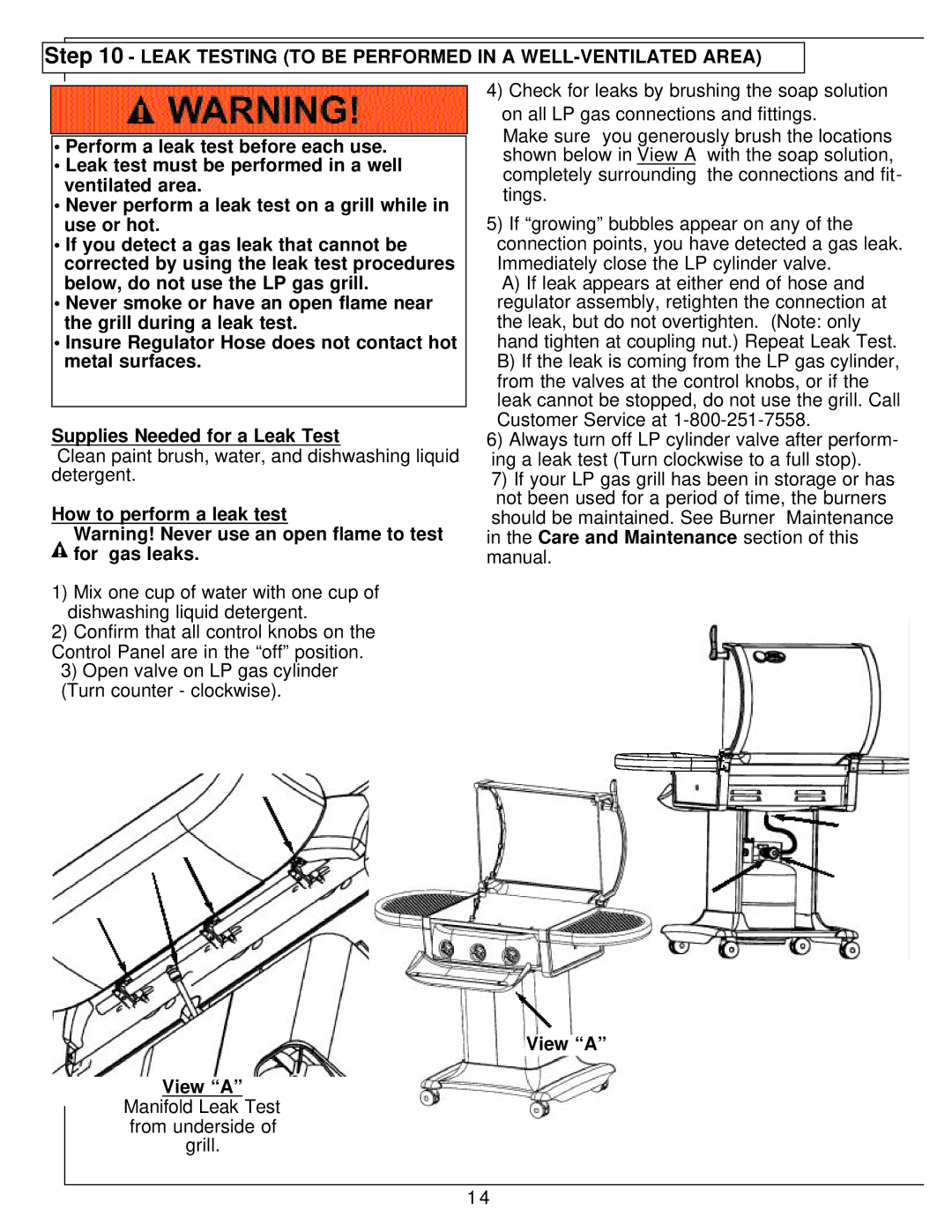 Calphalon 8353 owner manual How to perform a leak test, View a 