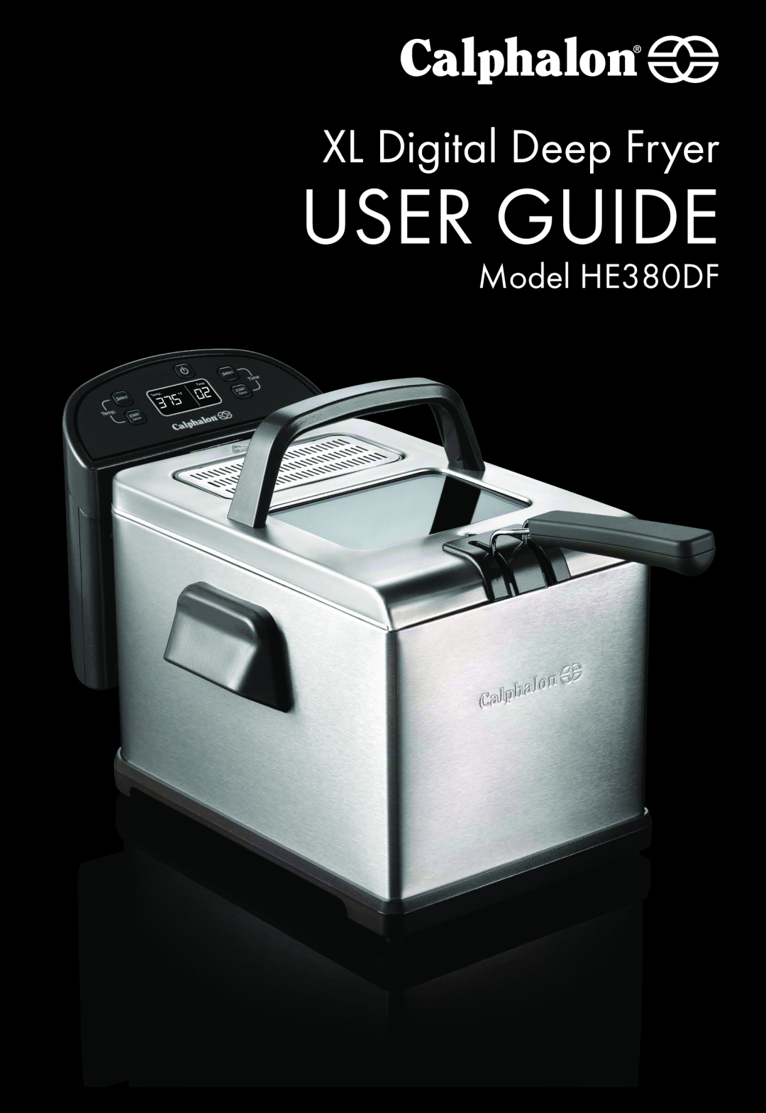 Calphalon manual User Guide, XL Digital Deep Fryer, Model HE380DF 