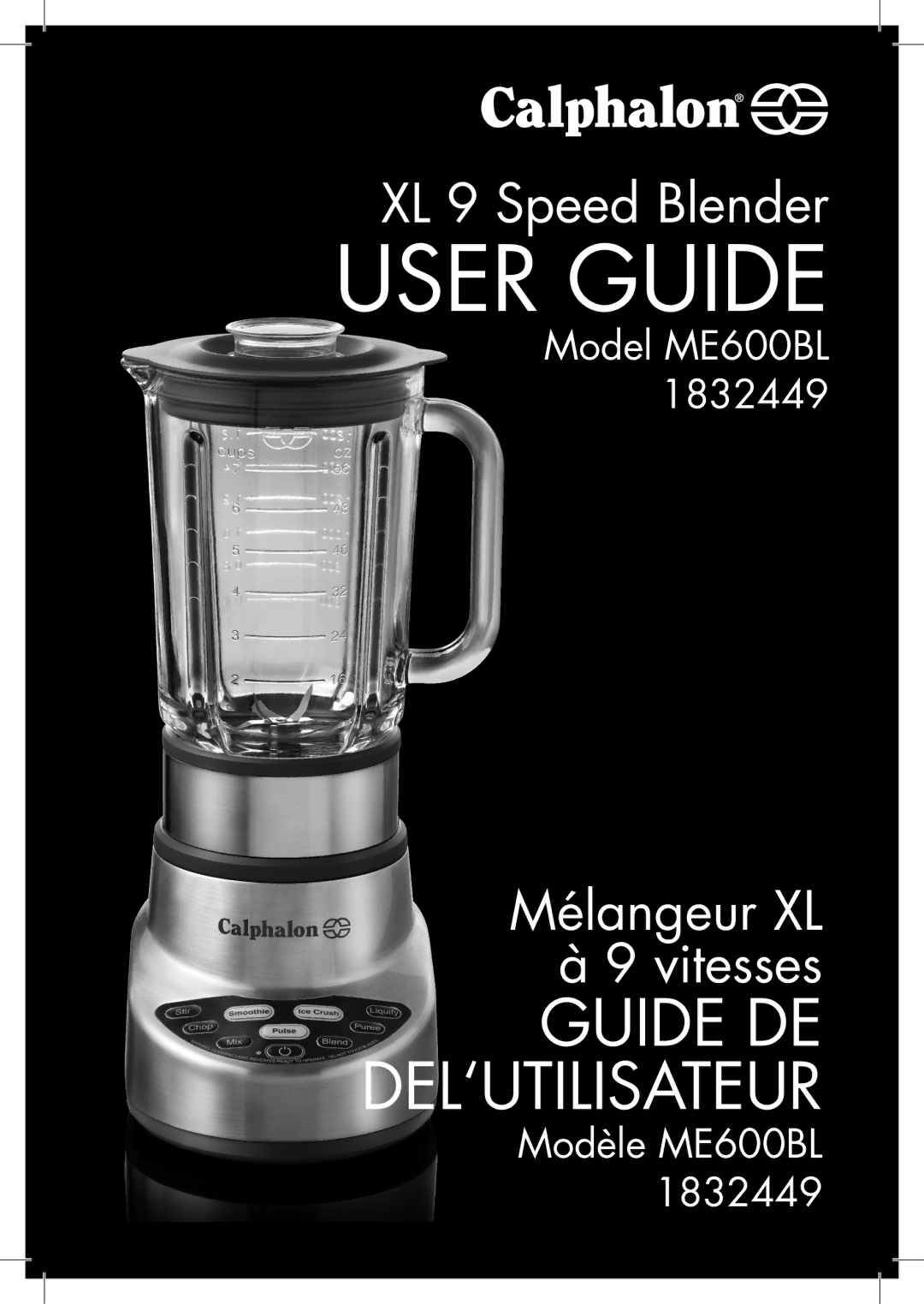 Calphalon 1832449, ME600BL manual User Guide 