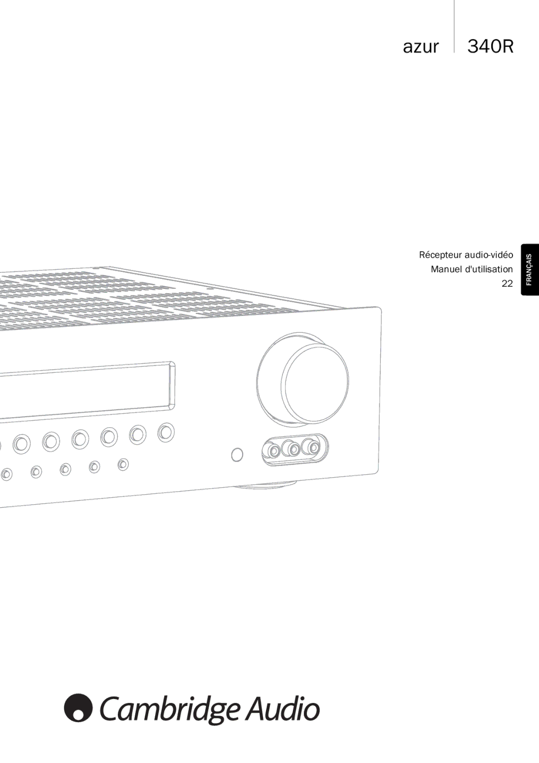 Cambridge Audio manuel dutilisation Azur 340R 