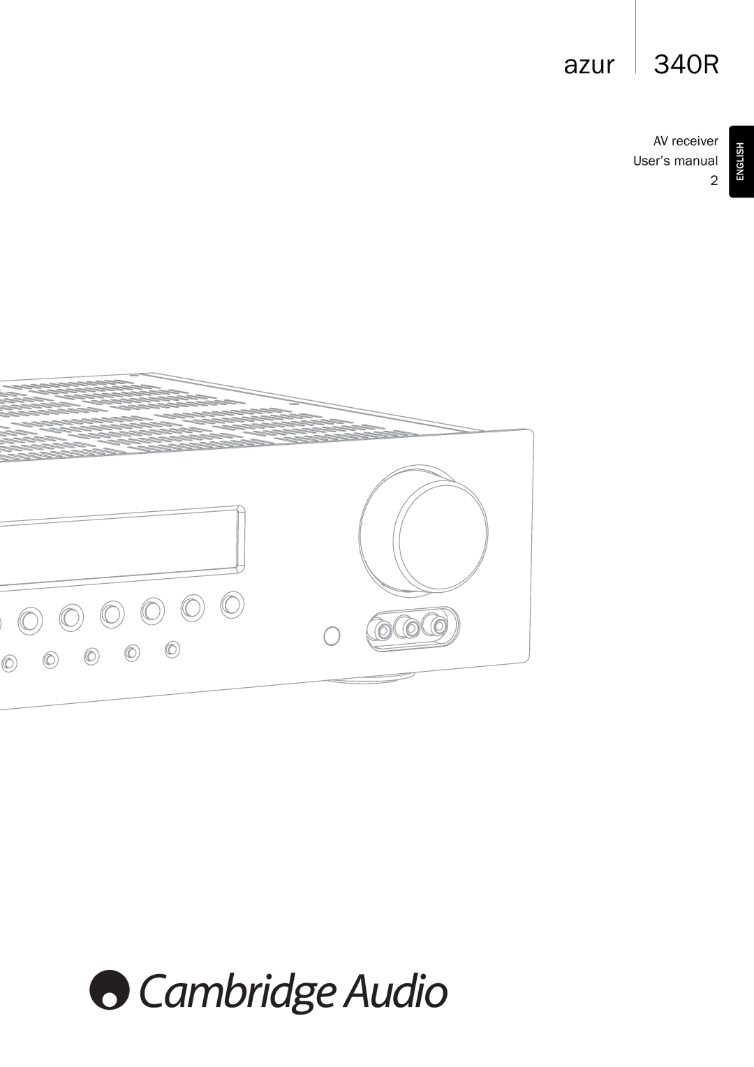 Cambridge Audio 340Razur user manual Azur 340R 