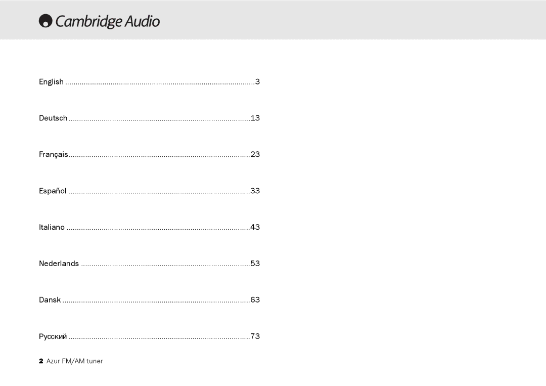 Cambridge Audio 340T user manual Nederlands 