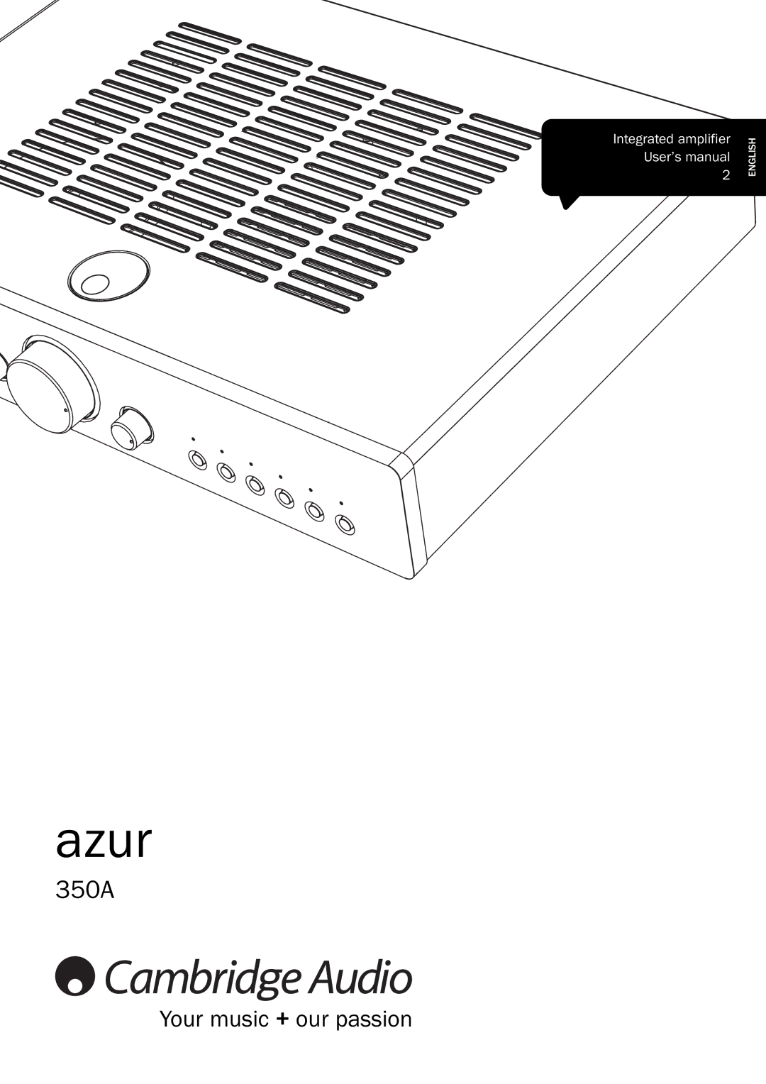 Cambridge Audio 350A user manual Azur 