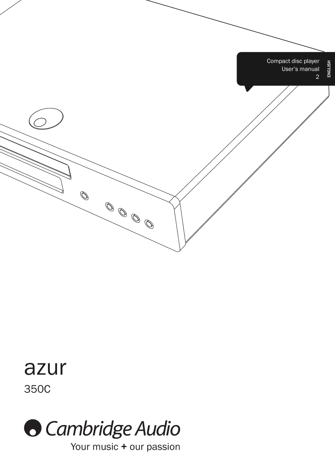 Cambridge Audio 350C user manual Azur 