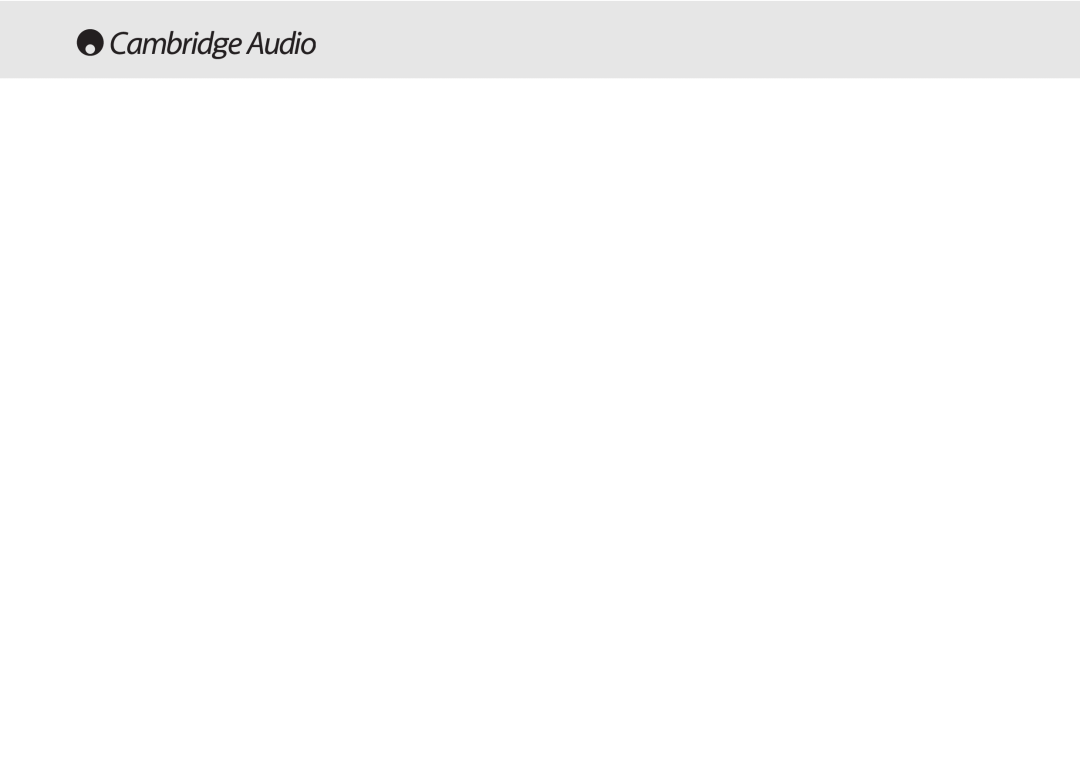 Cambridge Audio 540C, 640C V2.0 user manual 