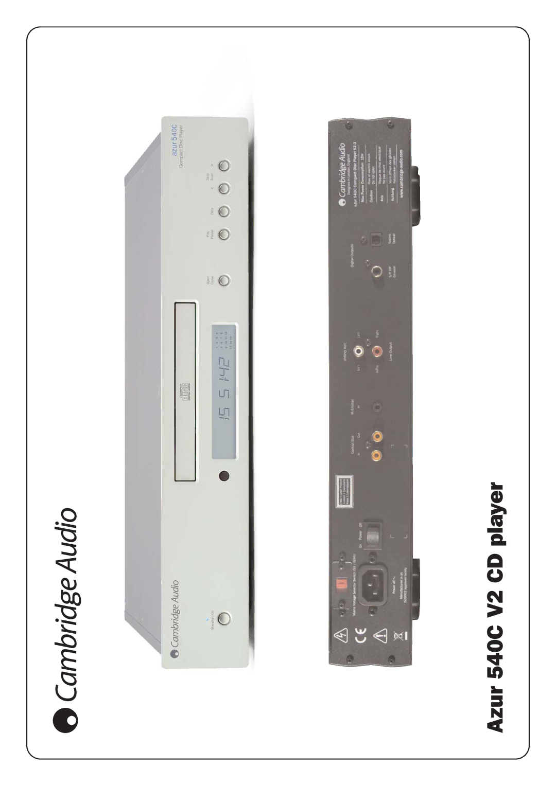 Cambridge Audio specifications Azur 540C V2 CD player 