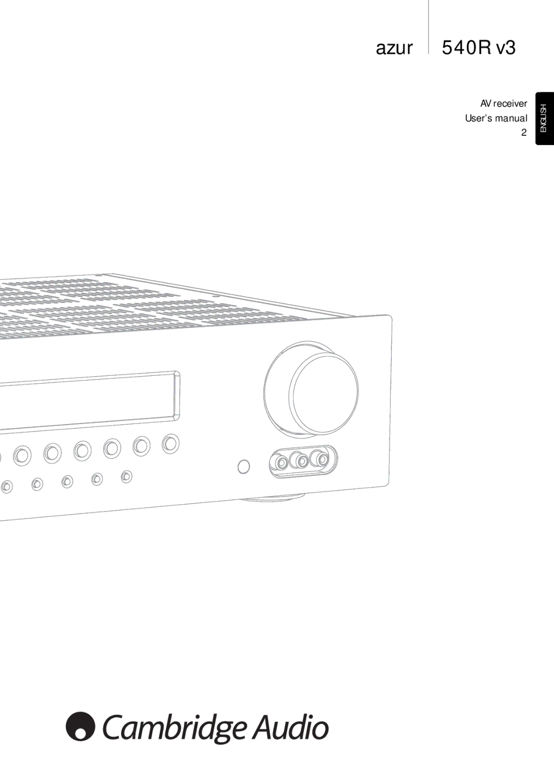 Cambridge Audio 540R V3 user manual Azur 540R 