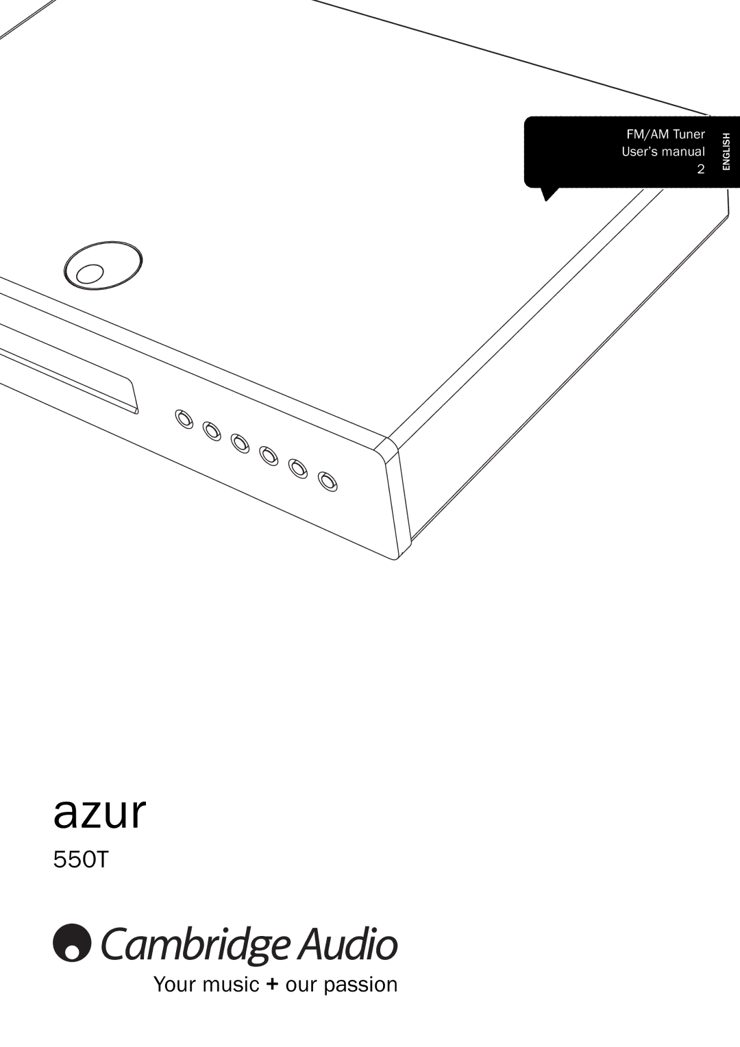 Cambridge Audio 550T user manual Azur 